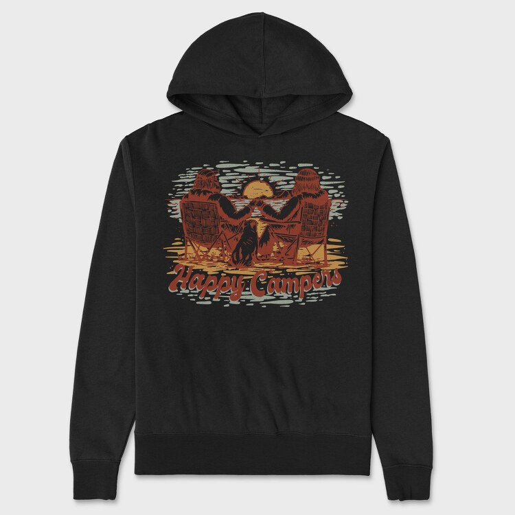 Happy Campers, Hanorac Oversize Barbati (Unisex)