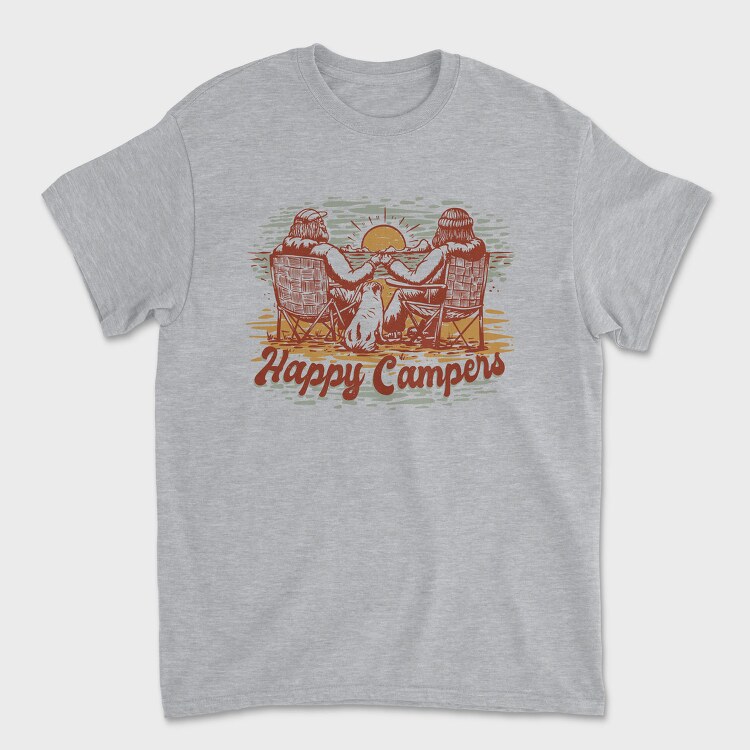 Happy Campers, Tricou Barbati (Unisex)