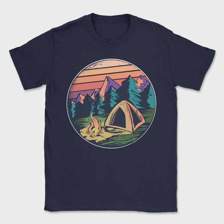 Camping, Tricou Barbati (Unisex)