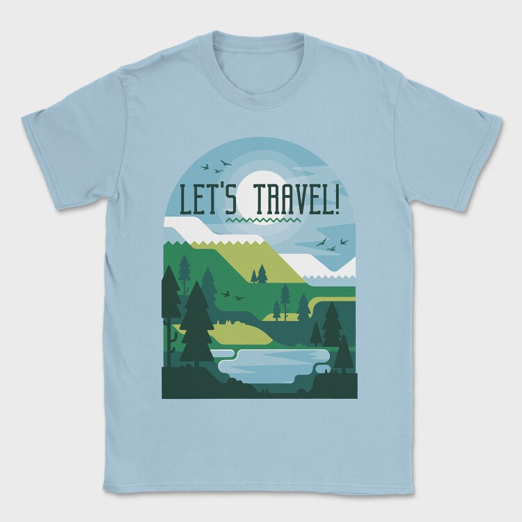 Let's Travel, Tricou Barbati (Unisex)