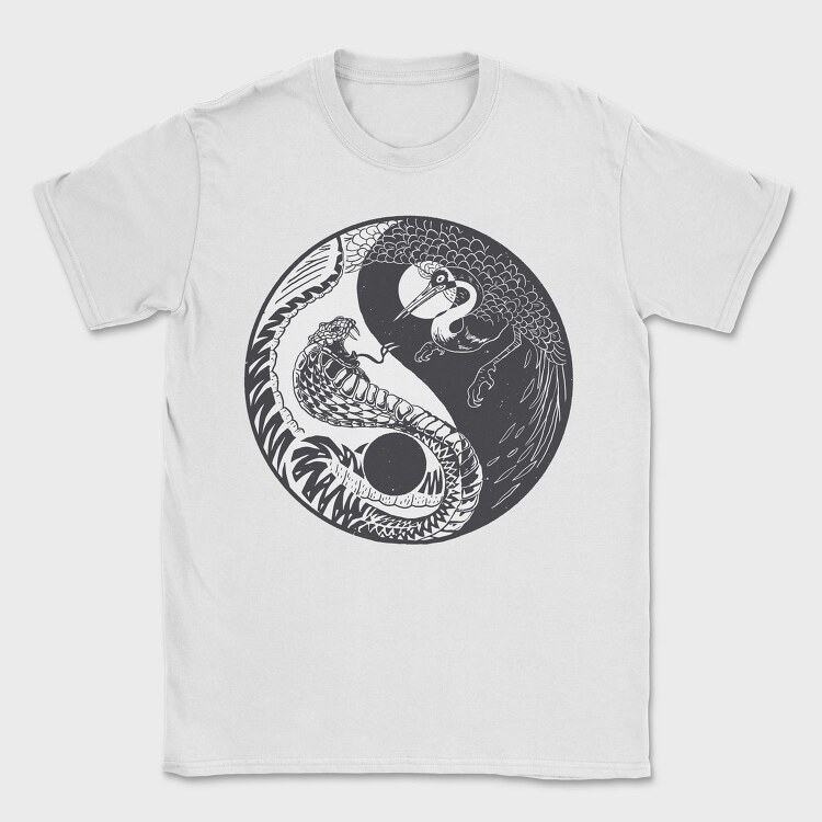 YingYang Crane Snake, Tricou Barbati (Unisex)