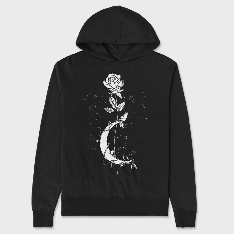 Moon Rose, Hanorac Oversize Barbati (Unisex)