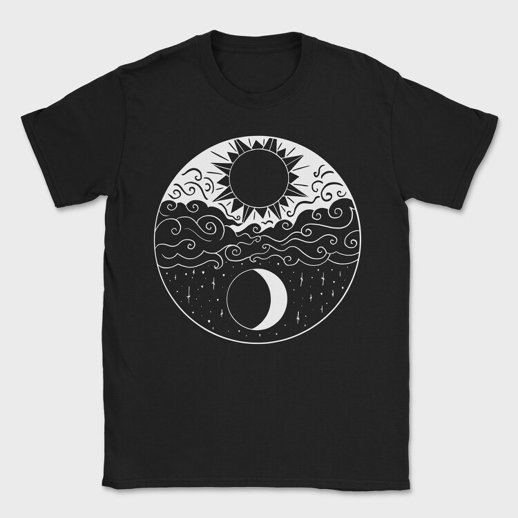 Moon And Sun, Tricou Barbati (Unisex)