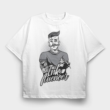 Ink Fluencer, Tricou Oversize Barbati (Unisex)
