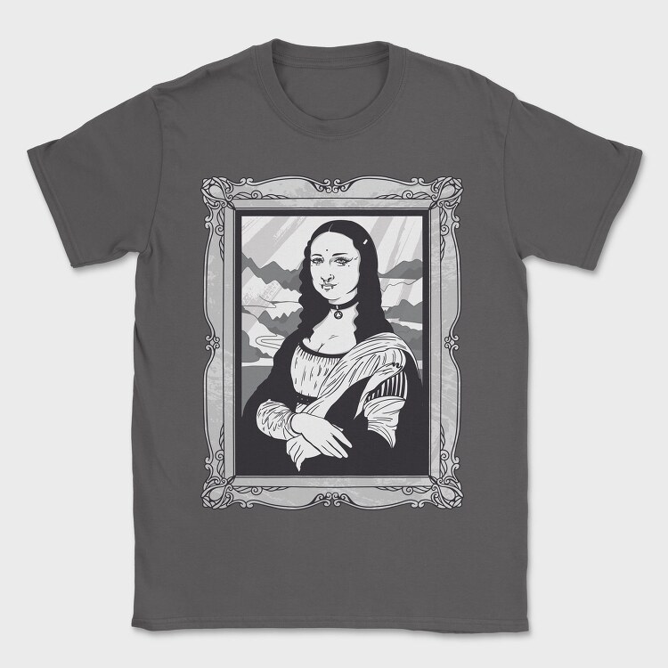 Gothic Mona Lisa, Tricou Barbati (Unisex)