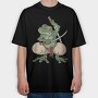 Samurai Frog Katana, Tricou Oversize Barbati (Unisex)
