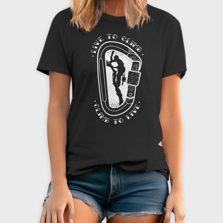 Climb to Live, Tricou Barbati (Unisex)