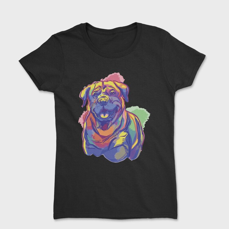 Rottweiler Watercolor, Tricou Femei