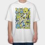 Monster Collage, Tricou Oversize Barbati (Unisex)