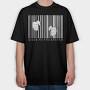Hands On Barcode, Tricou Oversize Barbati (Unisex)