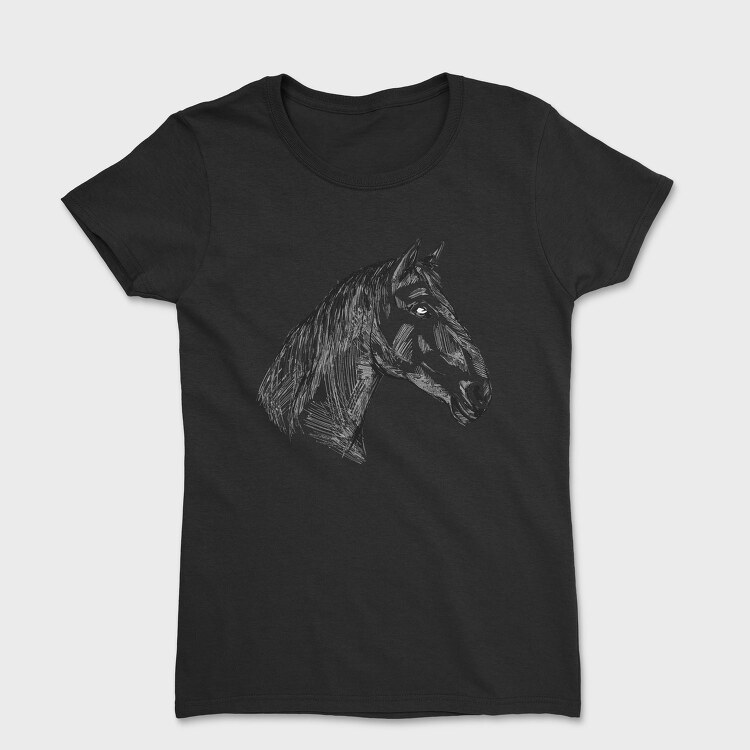 Horse Hand Draw, Tricou Femei