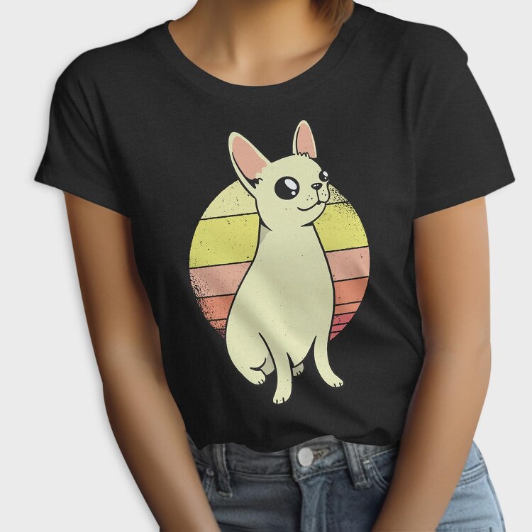 Chihuahua Retro Sunset, Tricou Femei