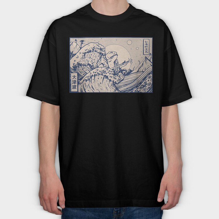 Ukiyowave Toad, Tricou Oversize Barbati (Unisex)