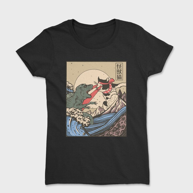 Kaiju Vs Cat, Tricou Femei