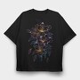 Flower Line, Tricou Oversize Barbati (Unisex)