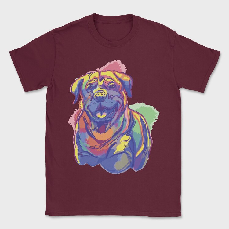 Rottweiler Watercolor, Tricou Barbati (Unisex)