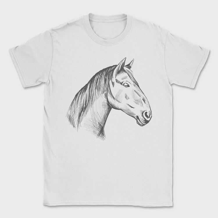 Horse Hand Draw, Tricou Barbati (Unisex)