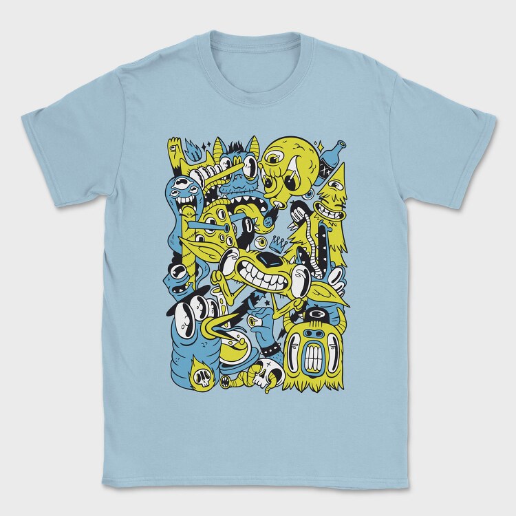 Monster Collage, Tricou Barbati (Unisex)