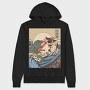 Kaiju Vs Cat, Hanorac Oversize Barbati (Unisex)