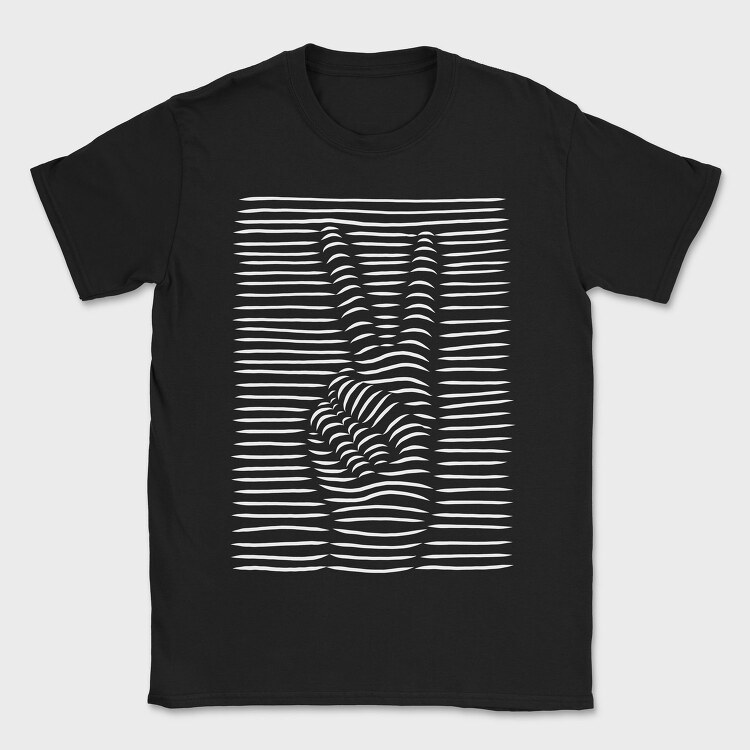 Peace Sign 3D, Tricou Barbati (Unisex)