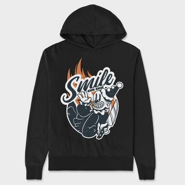 Clown Smile or Die, Hanorac Oversize Barbati (Unisex)