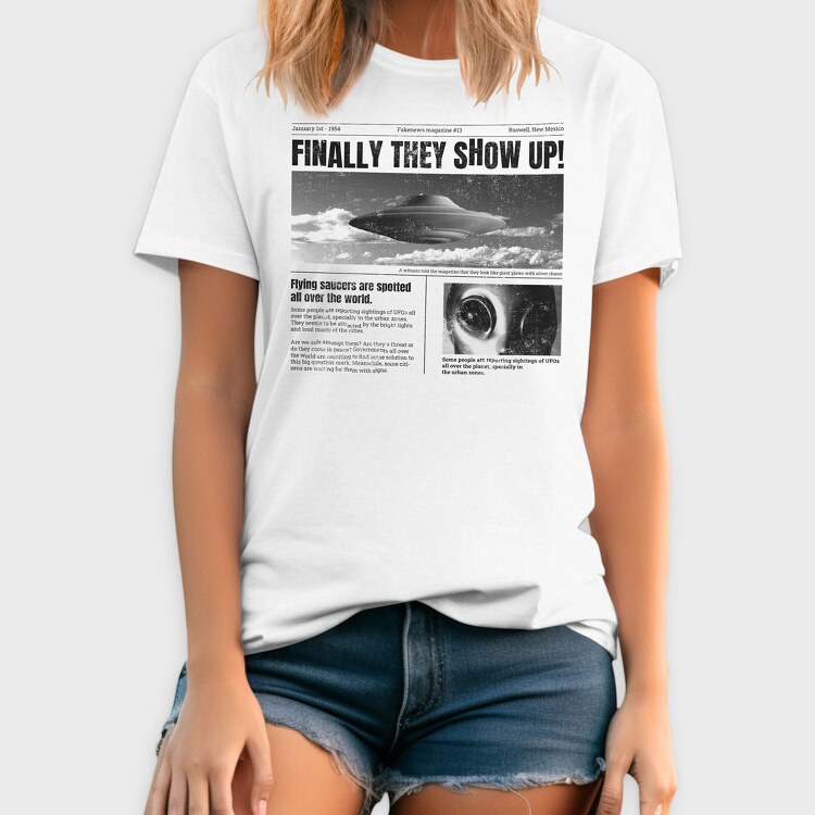 Ufo Newspaper, Tricou Barbati (Unisex)