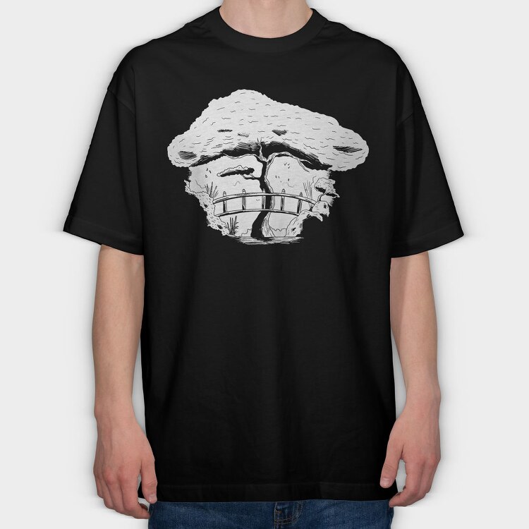 Japanese Garden, Tricou Oversize Barbati (Unisex)