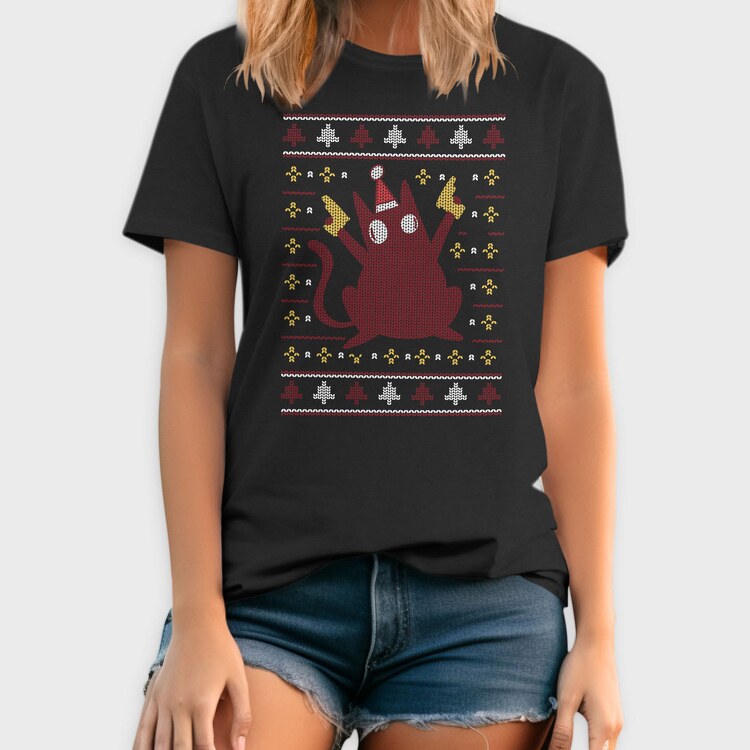 Ugly Sweater Cat, Tricou Barbati (Unisex)
