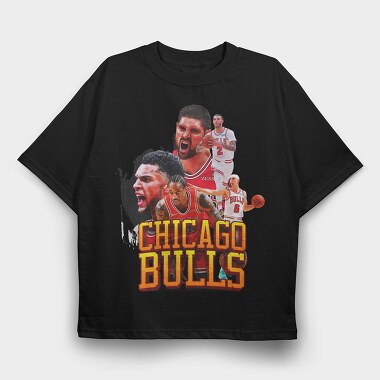 Chicago Bulls, Tricou Oversize Barbati (Unisex)