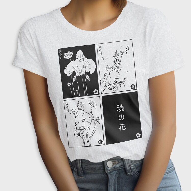 Japanese Flowers, Tricou Femei