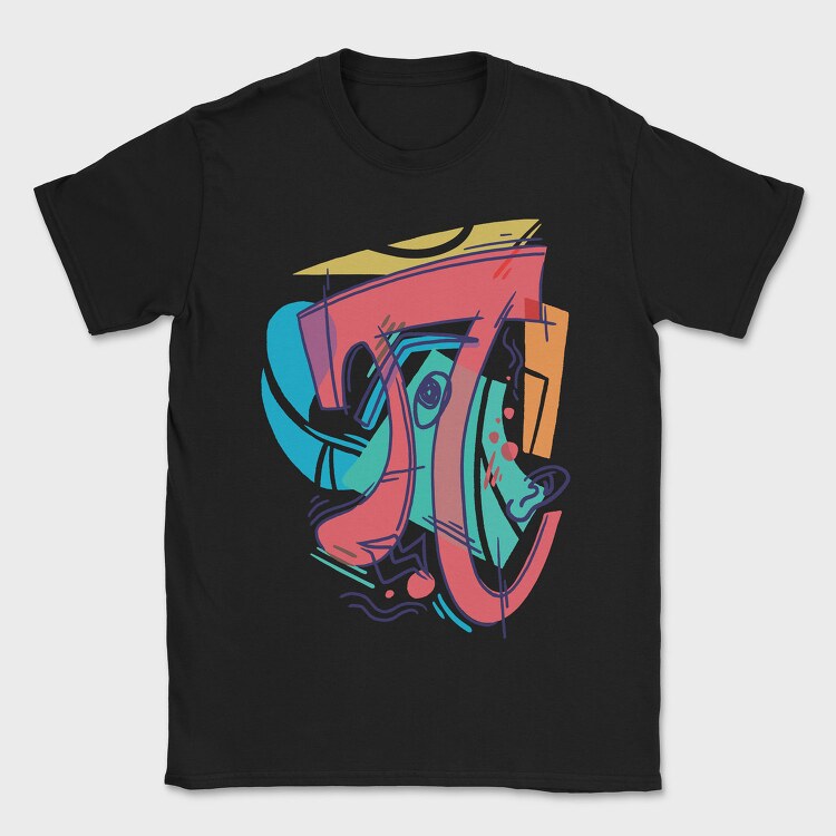 Cubist Pi, Tricou Barbati (Unisex)