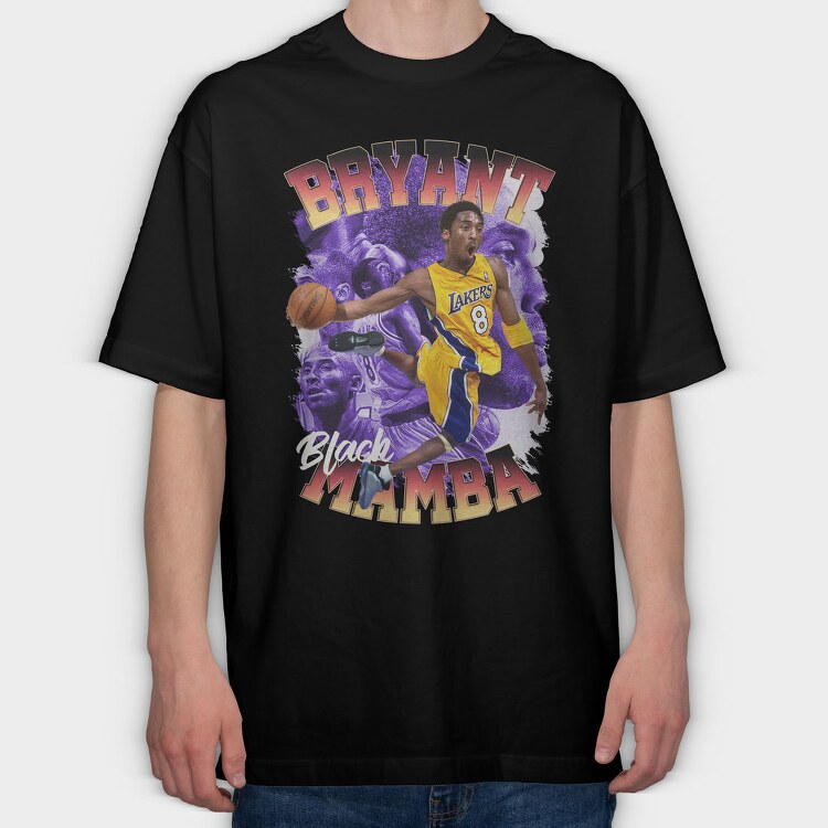 Bryant Mamba Lakers, Tricou Oversize Barbati (Unisex)