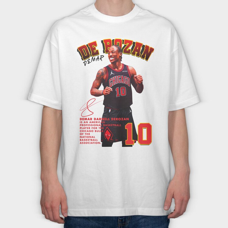 Demar Derozan 10, Tricou Oversize Barbati (Unisex)