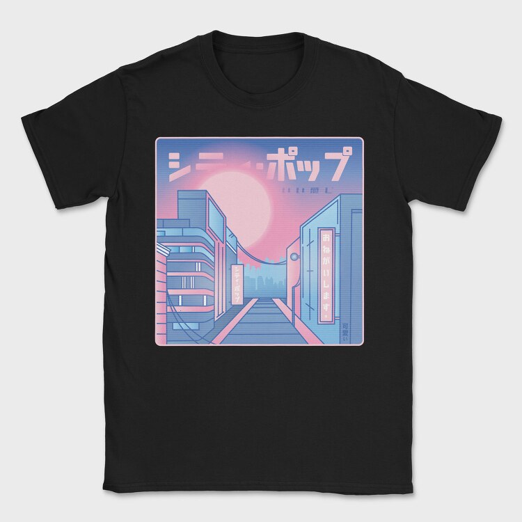 City Vaporwave, Tricou Barbati (Unisex)