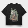Mona Lisa Mask, Tricou Oversize Barbati (Unisex)