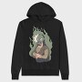 Mona Lisa Mask, Hanorac Oversize Barbati (Unisex)