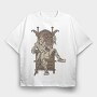 Viking Lady, Tricou Oversize Barbati (Unisex)
