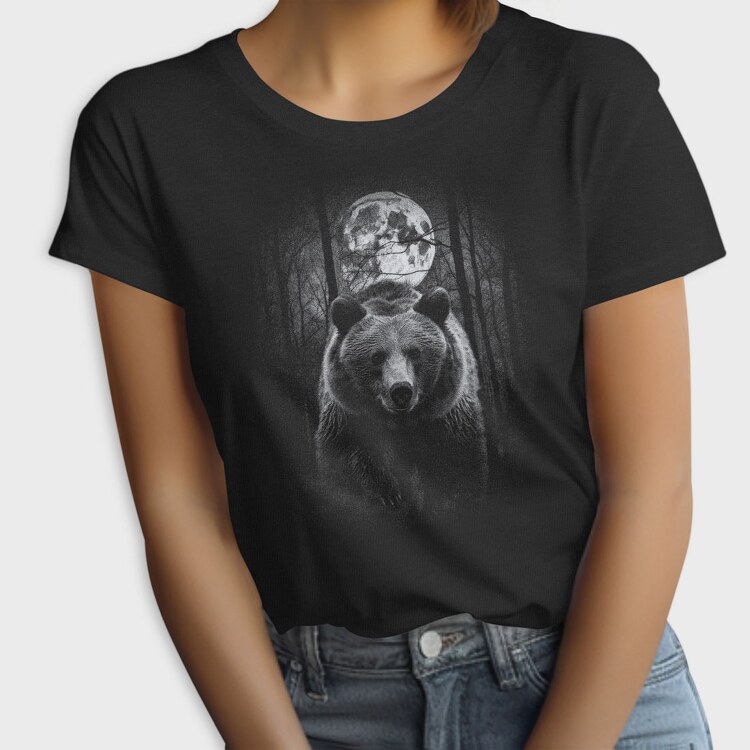 Forest Bear Moon, Tricou Femei