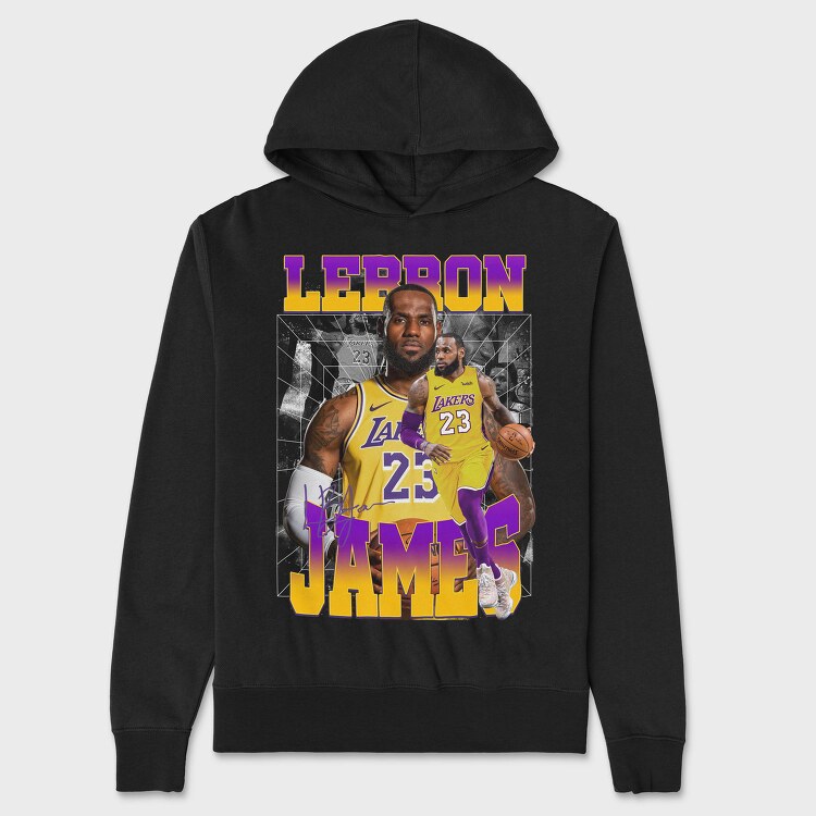 Lebron James Lakers, Hanorac Oversize Barbati (Unisex)
