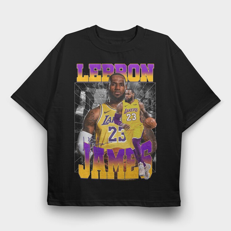 Lebron James Lakers, Tricou Oversize Barbati (Unisex)