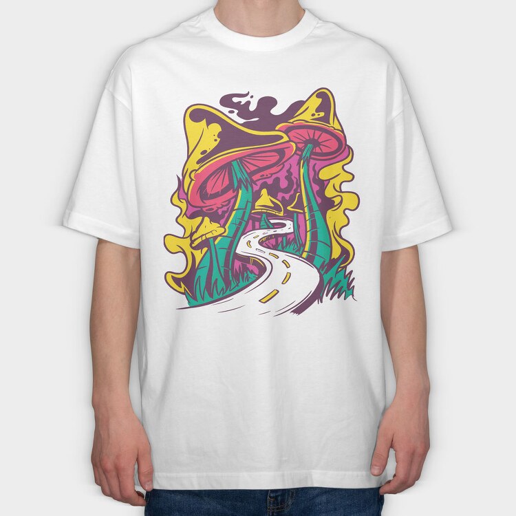 Road Mushroom, Tricou Oversize Barbati (Unisex)