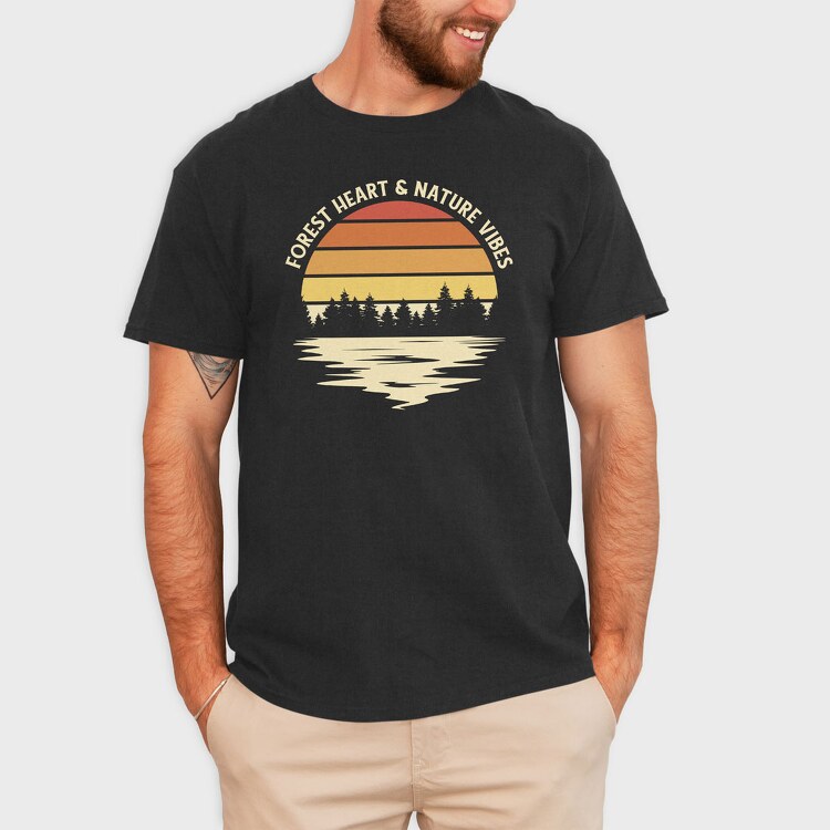 Forest Heart and Nature Vibes, Tricou Barbati (Unisex)
