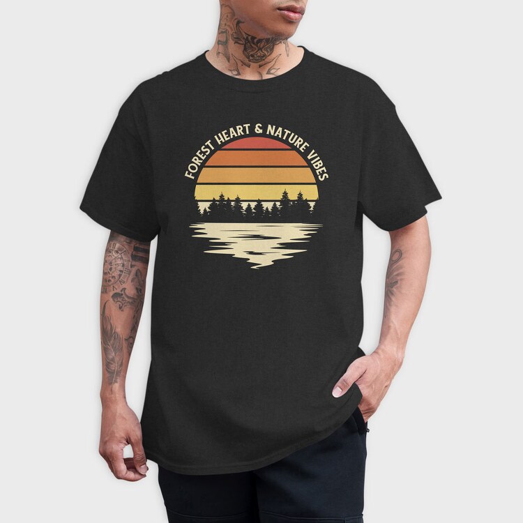 Forest Heart and Nature Vibes, Tricou Barbati (Unisex)