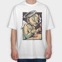 Angel Drink Wine, Tricou Oversize Barbati (Unisex)