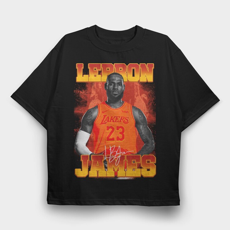 Nba Lebron James, Tricou Oversize Barbati (Unisex)