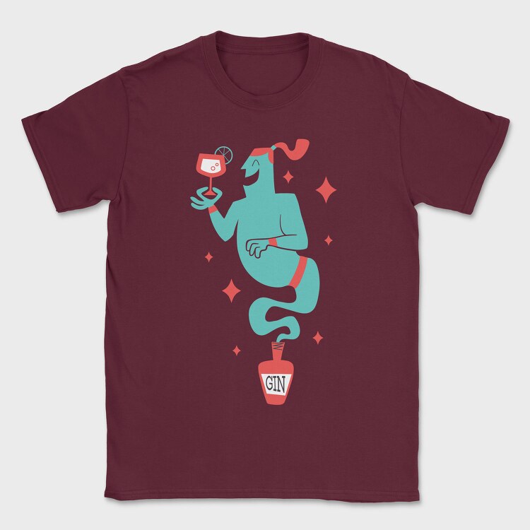 Gin Genie, Tricou Barbati (Unisex)