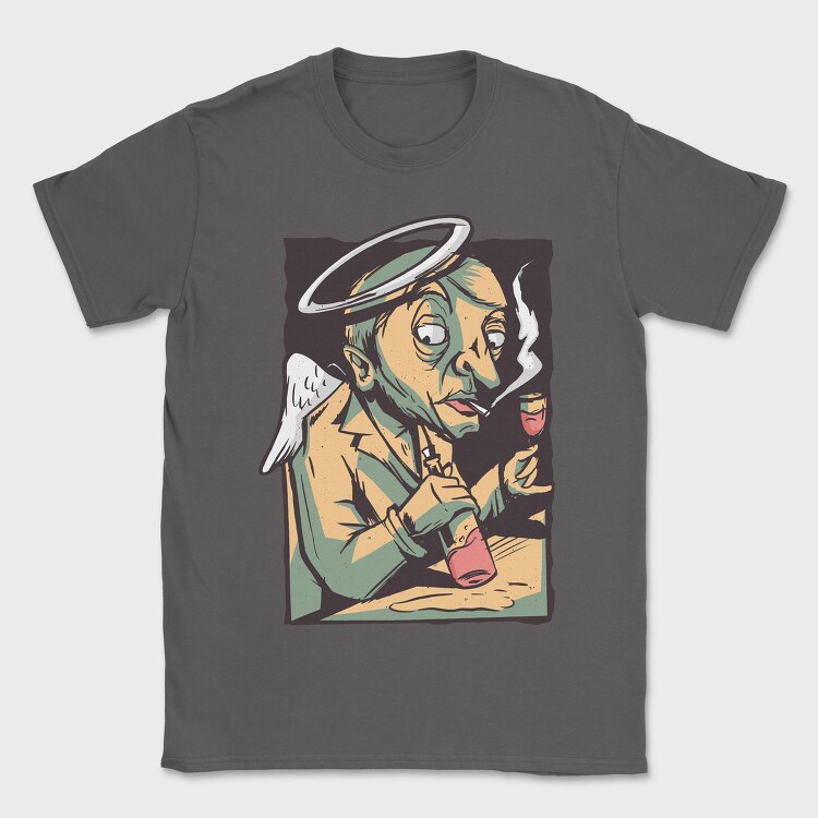 Angel Drink Wine, Tricou Barbati (Unisex)