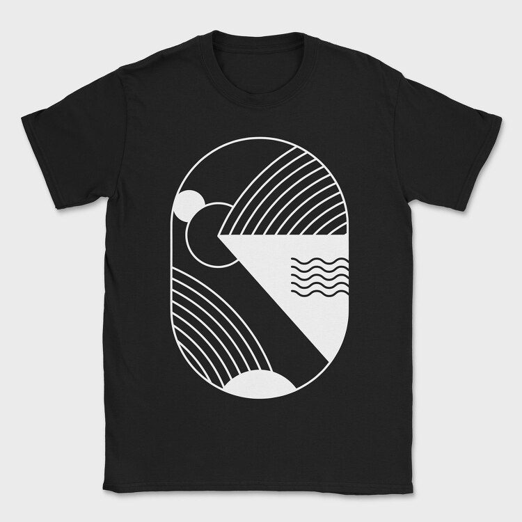 Minimal Geometric 2, Tricou Barbati (Unisex)