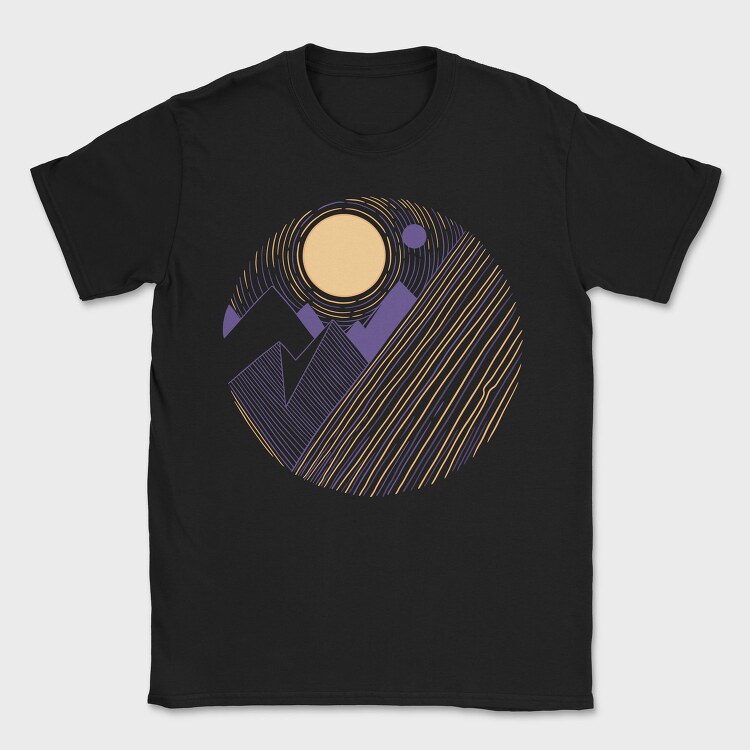 Landscape Sunset Mountain, Tricou Barbati (Unisex)
