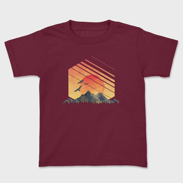 Geometric Sunset, Tricou Copii